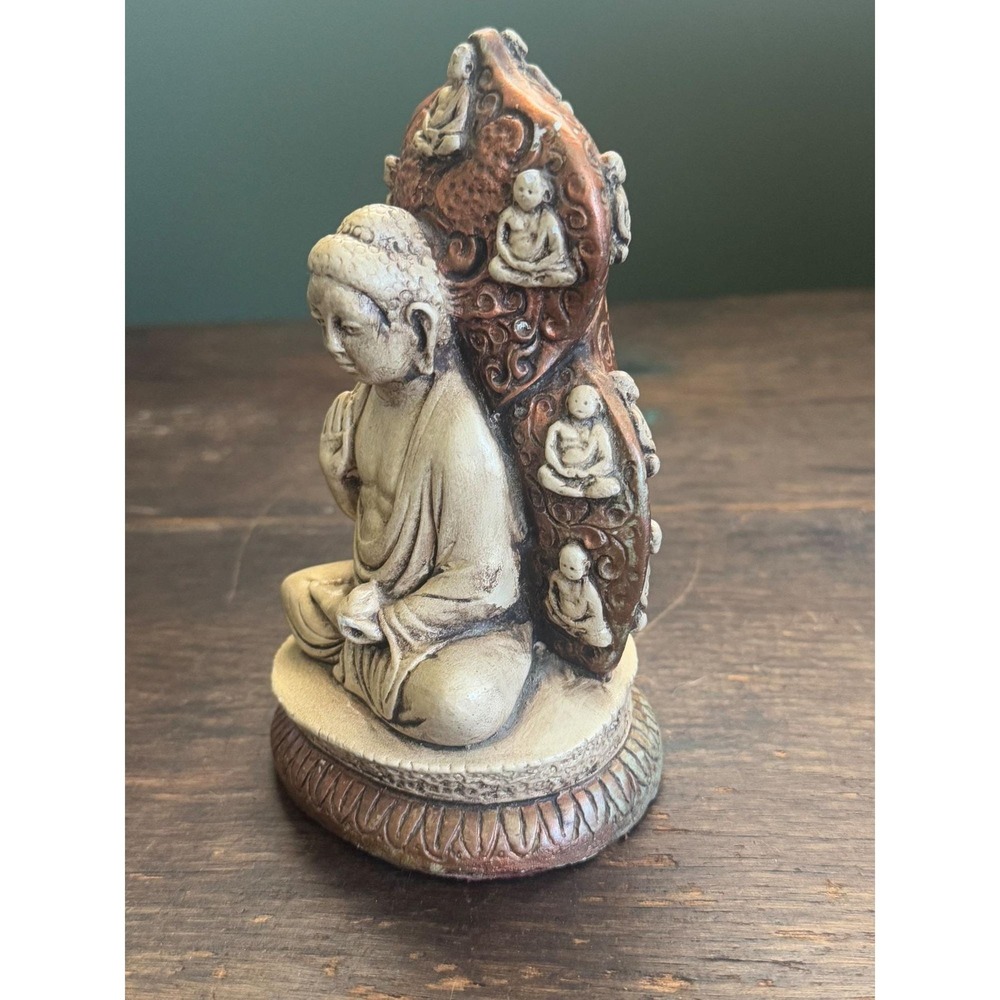 Resin Meditating Buddha Vitarka Mudra Figure - Picture 2 of 6